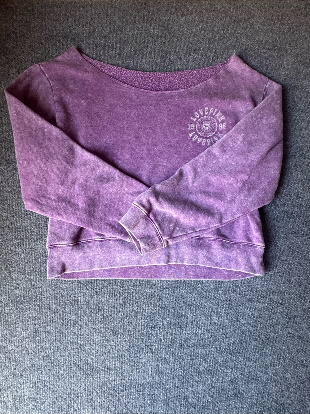 Victoria's Secret Off-the-Shoulder Purple Sweatshirt